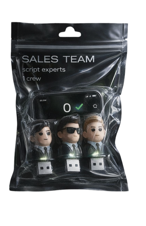 Sales Team, яка вміє працювати за скриптом